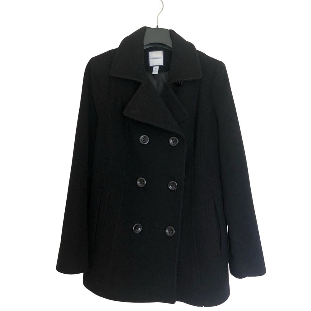 ✨HP✨ Croft & Barrow Double Button Black Pea Coat
